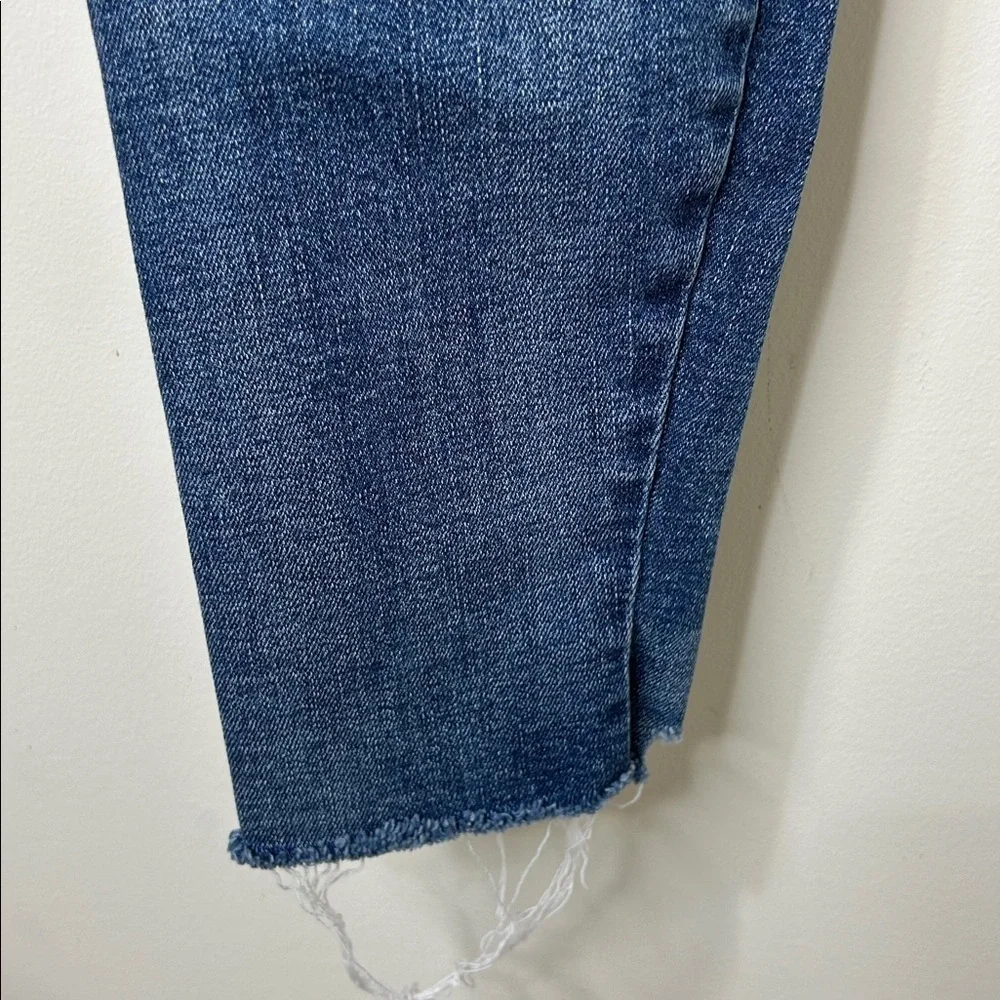 AMERICAN EAGLE Curvy Super High Rise Jegging Distressed Raw Hem Size 8